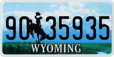 WY license plate 9035935