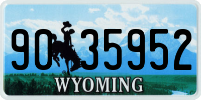 WY license plate 9035952