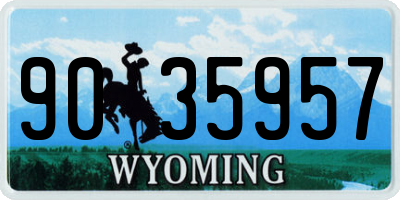 WY license plate 9035957