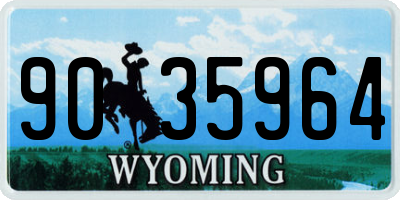 WY license plate 9035964