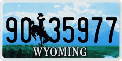 WY license plate 9035977