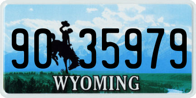 WY license plate 9035979