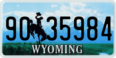 WY license plate 9035984