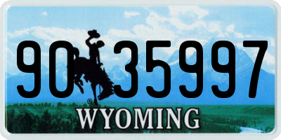 WY license plate 9035997