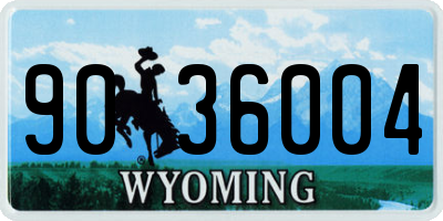 WY license plate 9036004