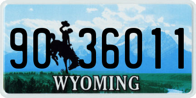 WY license plate 9036011