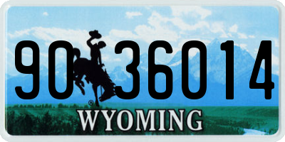 WY license plate 9036014