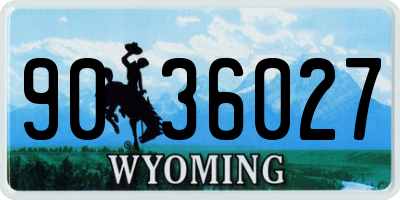WY license plate 9036027