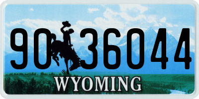 WY license plate 9036044