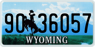 WY license plate 9036057