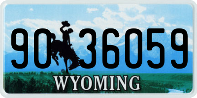 WY license plate 9036059