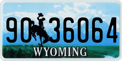 WY license plate 9036064