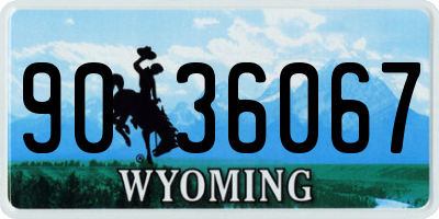 WY license plate 9036067