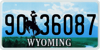 WY license plate 9036087