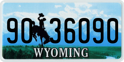 WY license plate 9036090