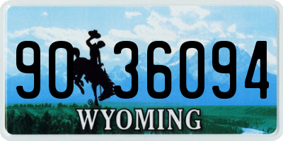 WY license plate 9036094