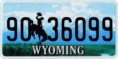 WY license plate 9036099