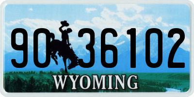 WY license plate 9036102