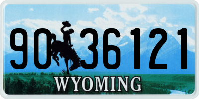 WY license plate 9036121