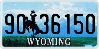WY license plate 9036150