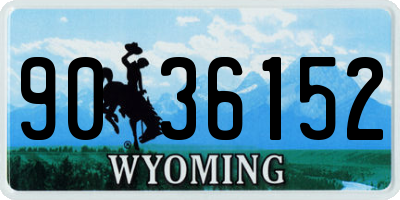 WY license plate 9036152