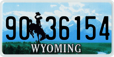 WY license plate 9036154