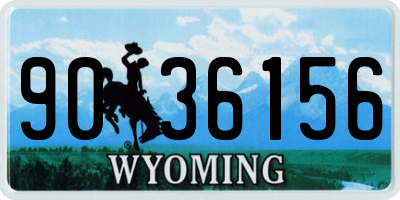 WY license plate 9036156