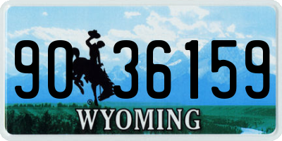 WY license plate 9036159