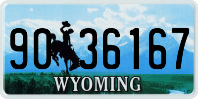 WY license plate 9036167