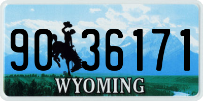 WY license plate 9036171
