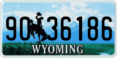 WY license plate 9036186