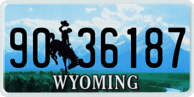 WY license plate 9036187