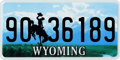 WY license plate 9036189