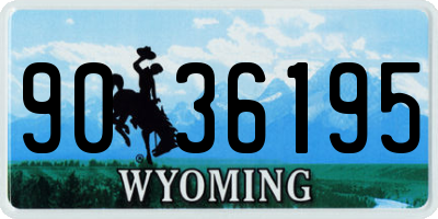 WY license plate 9036195