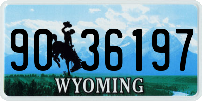 WY license plate 9036197