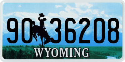 WY license plate 9036208