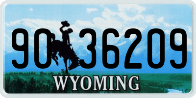 WY license plate 9036209