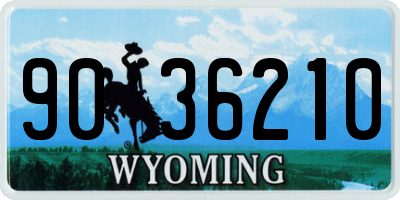 WY license plate 9036210