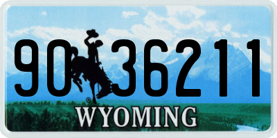 WY license plate 9036211