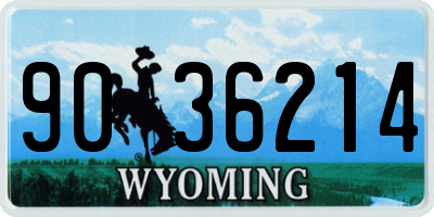 WY license plate 9036214