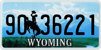WY license plate 9036221