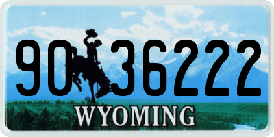 WY license plate 9036222