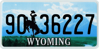 WY license plate 9036227