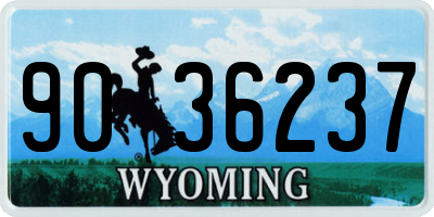 WY license plate 9036237