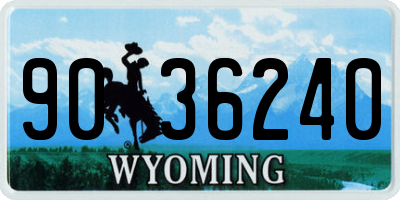 WY license plate 9036240