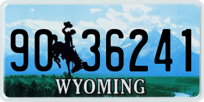 WY license plate 9036241