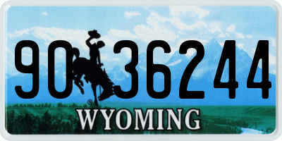 WY license plate 9036244