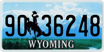 WY license plate 9036248