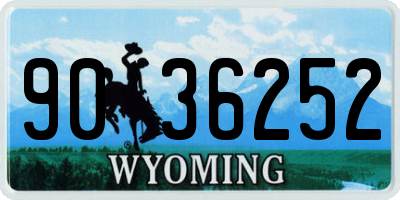 WY license plate 9036252
