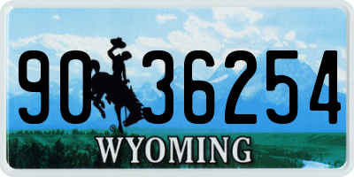 WY license plate 9036254
